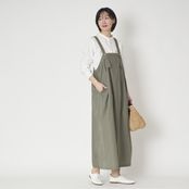 vent blanc/ブロードデザインジャンパースカ―ト